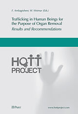 eBook (pdf) Trafficking in Human Beings for the Purpose of Organ Removal  Results and Recommendations de 