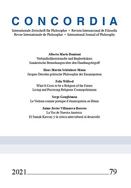 Kartonierter Einband Concordia  Internationale Zeitschrift für Philosophie Heft 79 von Alberto Mario Damiani, Hans-Martin Schönherr-Mann, Felix Wilfred