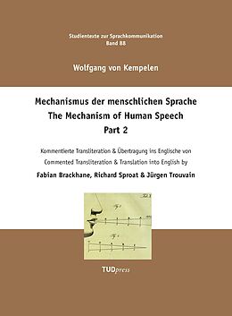 Fester Einband Mechanismus der menschlichen Sprache Part 2 von Wolfgang Kempelen