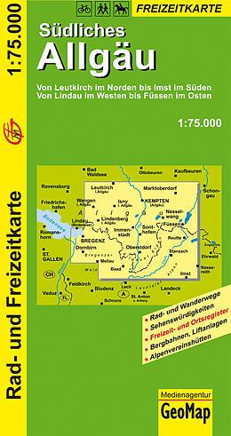 (Land)Karte Südliches Allgäu - Rad- und Freizeitkarte von GeoMap