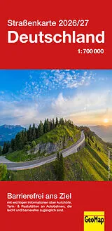 gefaltete (Land)Karte Straßenkarte Deutschland 2026/27 von GeoMap