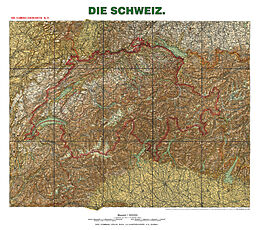 (Land)Karte Historische Karte: Die SCHWEIZ - um 1905 [gerollt] von A. Herrich, Handtke F.