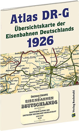 Kartonierter Einband ATLAS DR-G 1926 - Übersichtskarte der Eisenbahnen Deutschlands von 