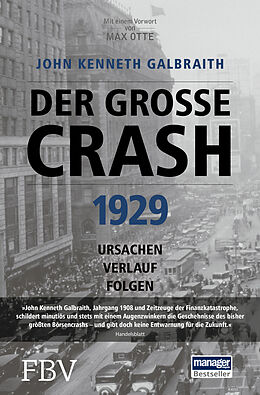 Fester Einband Der große Crash 1929 von John Kenneth Galbraith