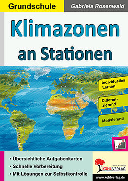 Kartonierter Einband Klimazonen an Stationen / Grundschule von Gabriela Rosenwald