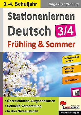 E-Book (pdf) Stationenlernen Deutsch / Frühling &amp; Sommer - Klasse 3/4 von Birgit Brandenburg