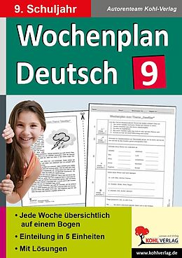 E-Book (pdf) Wochenplan Deutsch / Klasse 9 von Autorenteam Kohl-Verlag
