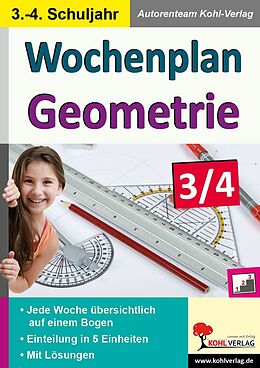 E-Book (pdf) Wochenplan Geometrie / Klasse 3-4 von Autorenteam Kohl-Verlag