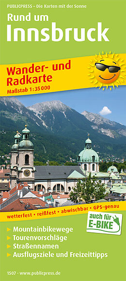 (Land)Karte Rund um Innsbruck von 