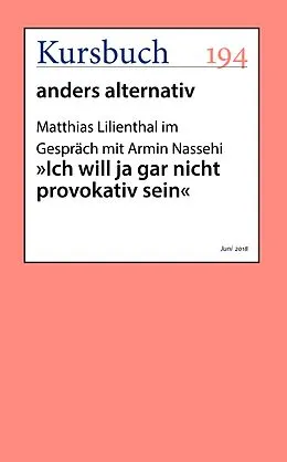 E-Book (epub) 'Ich will ja gar nicht provokativ sein' von Matthias Lilienthal