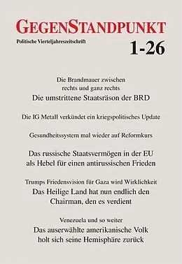 E-Book (epub) GegenStandpunkt 1-26 von München Gegenstandpunkt Verlag