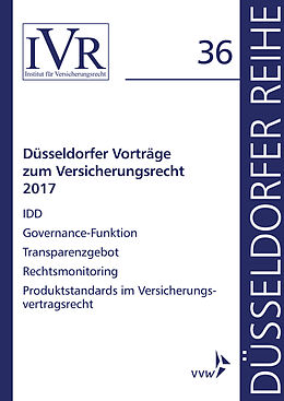 Paperback Düsseldorfer Vorträge zum Versicherungsrecht 2017 von 