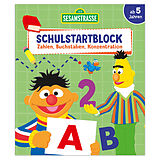 Kartonierter Einband Sesamstraße Schulstartblock - Zahlen, Buchstaben, Konzentration von 