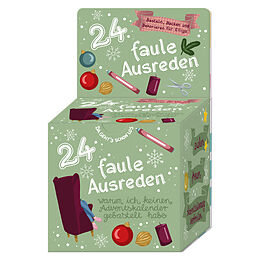 Kartonierter Einband Adventskalender-Box 24 faule Ausreden warum ich keinen Adventskalender gebastelt habe von Peter Köller, Alexa Riemann