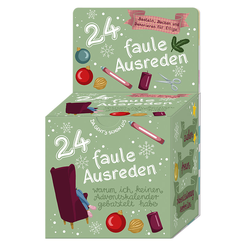 Adventskalender-Box 24 faule Ausreden warum ich keinen Adventskalender gebastelt habe