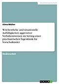 E-Book (pdf) Wöchentliche und situationelle Auffälligkeiten aggressiver Verhaltensweisen im Setting einer psychiatrischen Tagesklinik für Vorschulkinder von Alina Müller