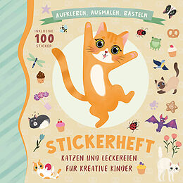 Kartonierter Einband Stickerheft Katze Schlecki von 