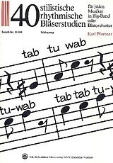 Karl Pfortner Notenblätter 40 stilistische rhythmische Bläserstudien für
