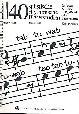 Alfred Pfortner Notenblätter 40 stilistische rhythmische Bläserstudien