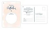 Kartonierter Einband (Kt) 50 Ballonflugkarten für Hochzeit, gelocht und extra leicht zum Weitfliegen. Wetterfeste Ballonkarten mit Wünschen zur Hochzeit für einen extra langen Flug. Weitflugkarten im Postkartenformat DIN A6 von Sophie Heisenberg