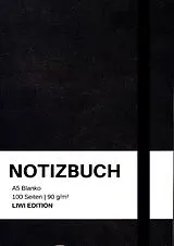 Kartonierter Einband (Kt) Notizbuch A5 blanko - 100 Seiten 90g/m² - Soft Cover Schwarz - FSC Papier von Notizbuch A5, Notebook A5