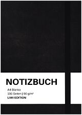 Kartonierter Einband Notizbuch A4 blanko - 100 Seiten 90g/m² - Soft Cover Schwarz - FSC Papier von Notizbuch A4, Notebook A4