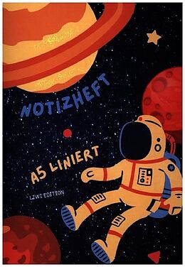 Kartonierter Einband Dünnes Notizheft für Kinder - A5 liniert - Softcover Astronaut - FSC Papier von Notizbuch A5, Notizheft A5, Notebook A5