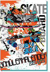 Kartonierter Einband Trötsch Schülerkalender Flexi Skate 2022/2023 von 
