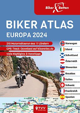 Kartonierter Einband Biker Atlas EUROPA 2024 von 