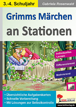 Kartonierter Einband Grimms Märchen an Stationen / Klasse 3-4 von Gabriela Rosenwald