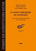 E-Book (pdf) Es werde niedergelegt als Schriftstück. Festschrift für Hartwig Altenmüller von 