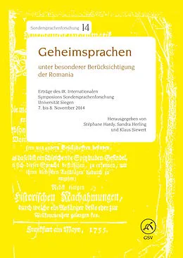 E-Book (pdf) Geheimsprachen unter besonderer Berücksichtigung der Romania von Stéphane Hardy, Sandra Herling, Klaus Siewert