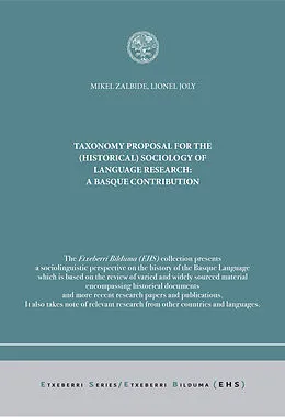 E-Book (epub) Taxonomy Proposal for the (Historical) Sociology of Language Research von Mikel Zalbide, Lionel Joly