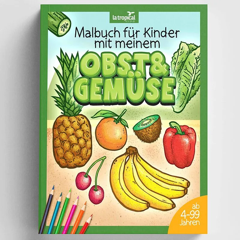 Malbuch für Kinder mit meinem Obst und Gemüse