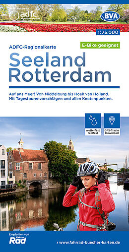 (Land)Karte ADFC-Regionalkarte Seeland Rotterdam, 1:75.000, mit Tagestourenvorschlägen, reiß- und wetterfest, E-Bike-geeignet, mit Knotenpunkten, GPS-Tracks Download von Allgemeiner Deutscher Fahrrad-Club e.V. (ADFC)