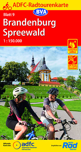 (Land)Karte ADFC-Radtourenkarte 9 Brandenburg Spreewald 1:150.000, reiß- und wetterfest, E-Bike geeignet, GPS-Tracks Download von 