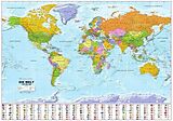 gerollte (Land)Karte Politische Weltkarte mit Flaggen von 