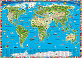 (Land)Karte Illustrierte Weltkarte von Doris Schönhoff, Dirk Krüger