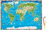 (Land)Karte Erlebniskarte Illustrierte Weltkarte Schreibtischunterlage von Doris Schönhoff, Dirk Krüger
