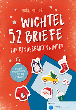 Kartonierter Einband 52 Wichtelbriefe für Kindergarten Kinder von Nora Nadler