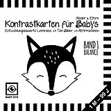 Fester Einband BABY EYE Kontrastkarten für Babys, Kinder & Eltern: Band 1 Balance · Entwicklungsbasierte Lernreise: 24 Tierbilder, 24 Affirmationen · Schwarz-Weiß · Meine ersten Bilder · Montessori von Agnieszka Sawczyn