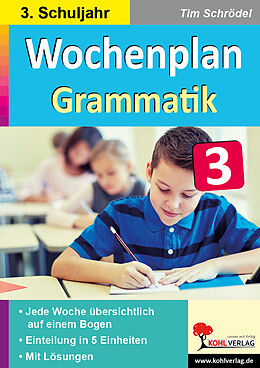 Kartonierter Einband Wochenplan Grammatik / Klasse 3 von Autorenteam Kohl-Verlag