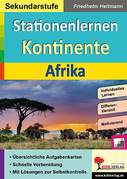 Couverture cartonnée Stationenlernen Kontinente / Afrika de Friedhelm Heitmann