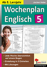 eBook (pdf) Wochenplan Englisch 5 de Jochen Vatter