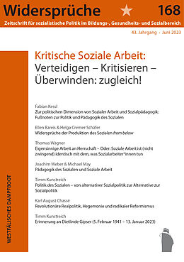Kartonierter Einband (Kt) Kritische Soziale Arbeit von 168 Widersprüche