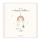 Fester Einband Baby-Album mit Stickerei Mein erstes Jahr von 