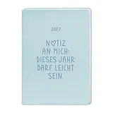 Kalender Terminplaner Lederlook 2027 Hellblau von 