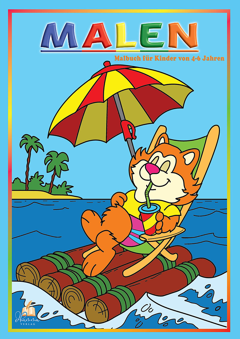 Malen  Malbuch für Kinder von 46 Jahren mit 50 lustigen Ausmalbildern