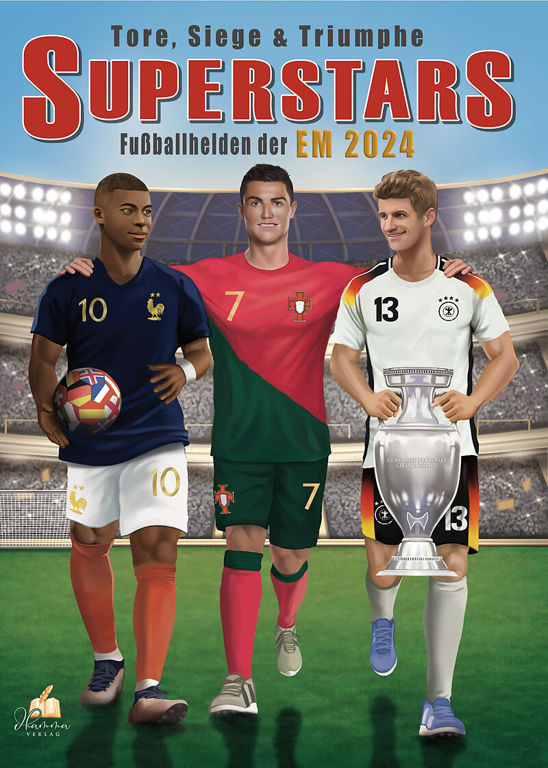 Fußball Malbuch - Tore, Siege & Triumphe SUPERSTARS Fußballhelden der EM 2024  ab 6 Jahren mit 50 Ausmalbildern
