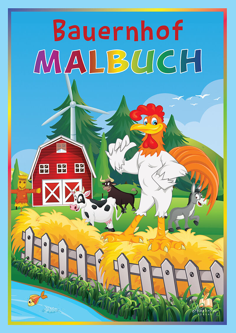 Bauernhof Malbuch für Kinder ab 3 Jahren mit 50 schönen Bauernhoftieren zum Ausmalen